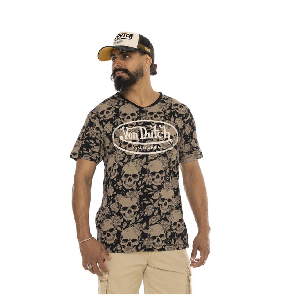 T-Shirt - Schwarz, Weiss und Beige