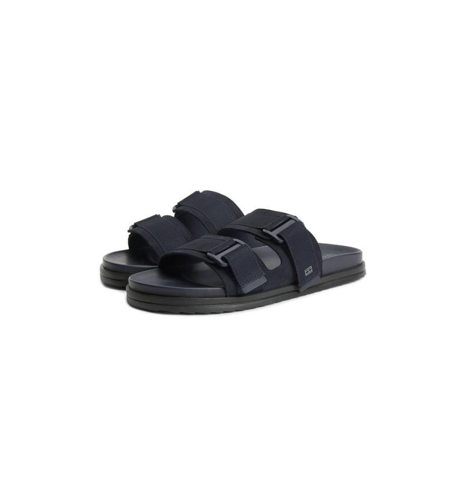 Mules in camoscio misto - Navy