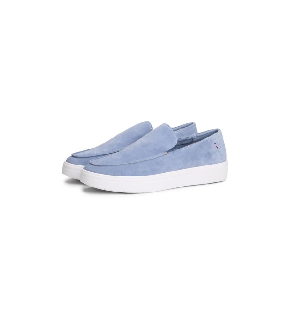 Lightweight Suede Loafers - Light Blue