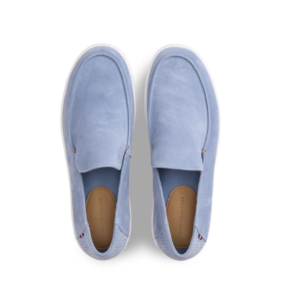 Lightweight Suede Loafers - Light Blue