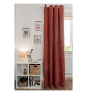 Rideau + 8 oeillets 140 x 240 cm Osiris - Terracotta