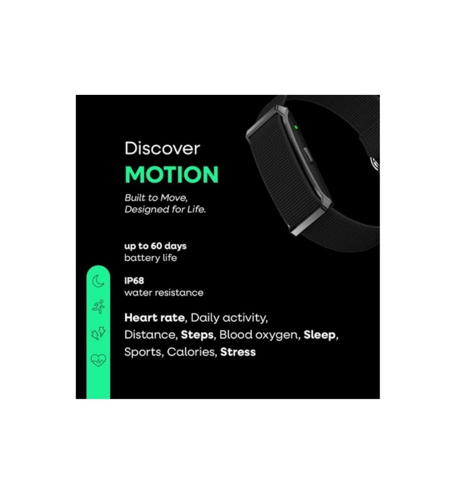 Smart Wristband Motion Nylon - Schwarz