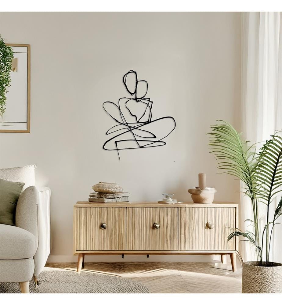 Metal Wall Decor Painting - Black