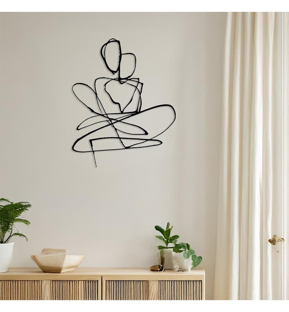 Metal Wall Decor Painting - Black