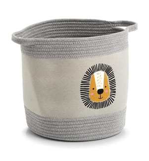 ZELLER - Panier de rangement 'Lion', coton/polyester