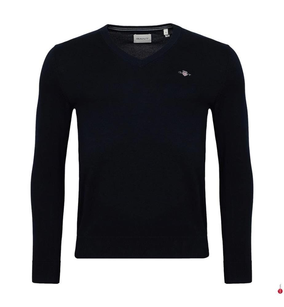 V-Ausschnitt Pullover Classic Cotton - Marine