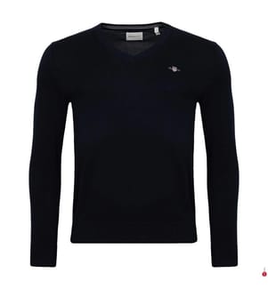 V-Ausschnitt Pullover Classic Cotton - Marine