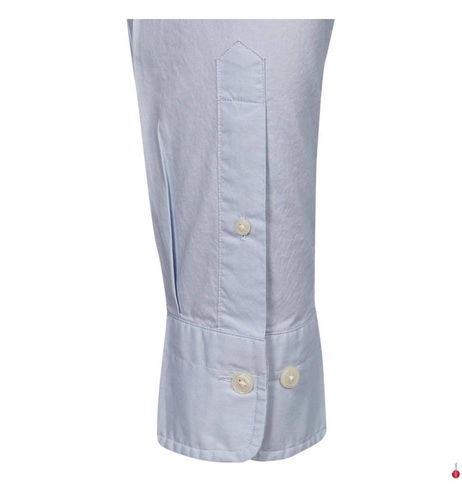 Poplin Regular Fit Hemd - Hellblau