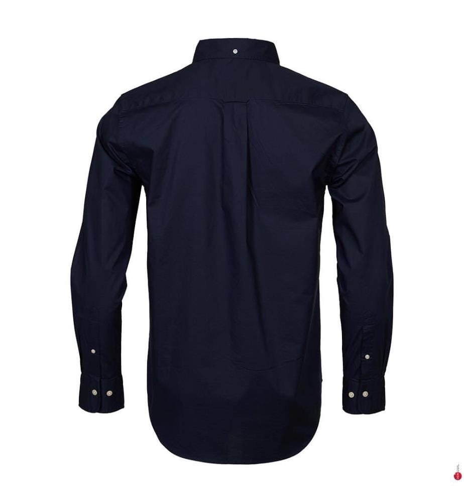 Poplin Regular Fit Hemd - Marine