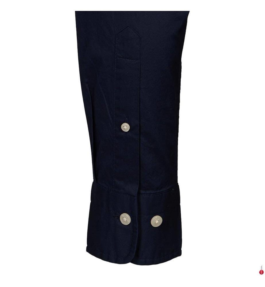 Poplin Regular Fit Hemd - Marine