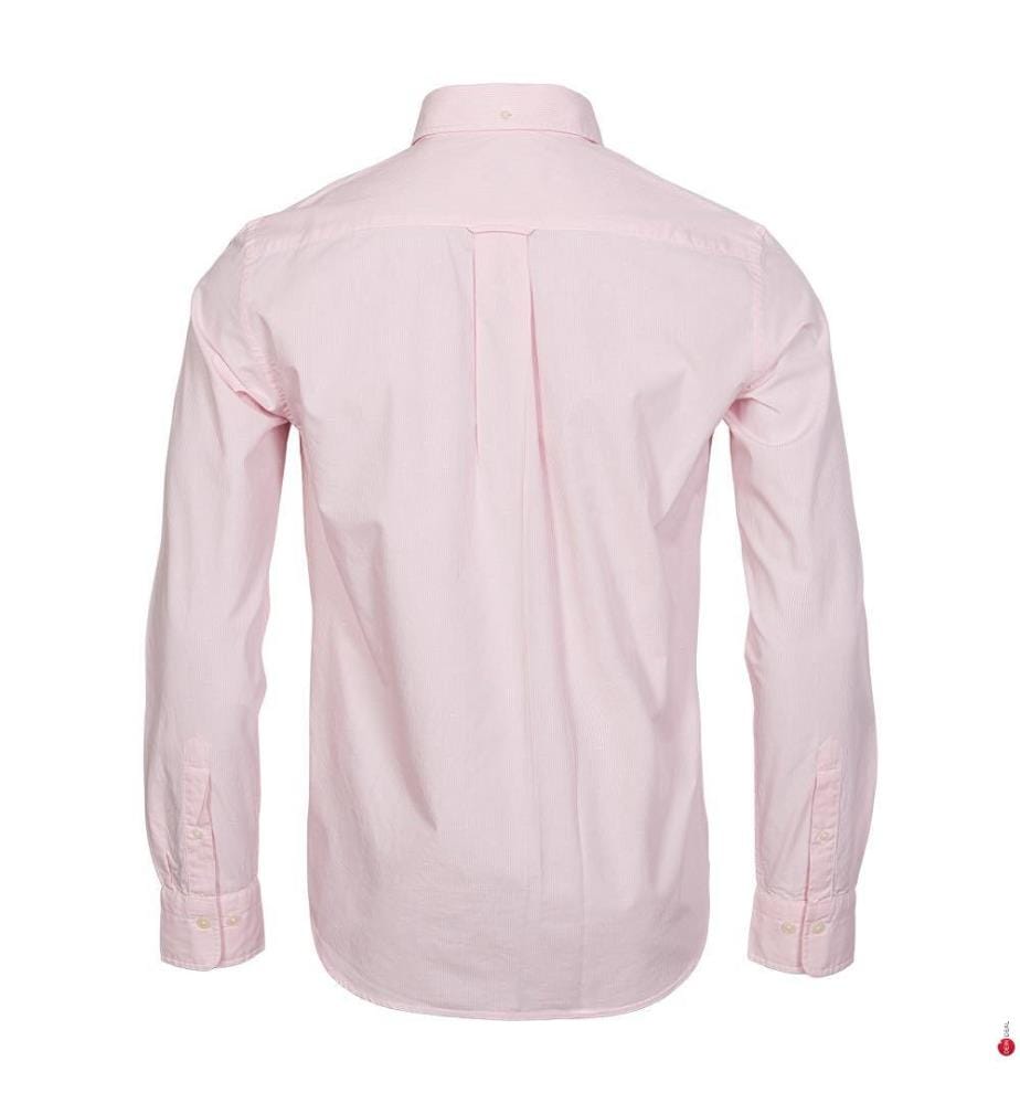 Hemd Regular Fit Dobby Dot Stripe - Geranium Pink