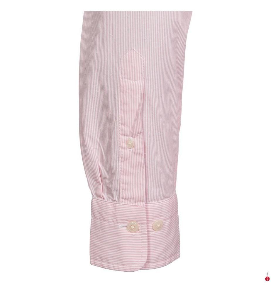 Hemd Regular Fit Dobby Dot Stripe - Geranium Pink