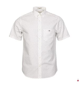 Hemd Regular Fit Micro Print - Eggshell