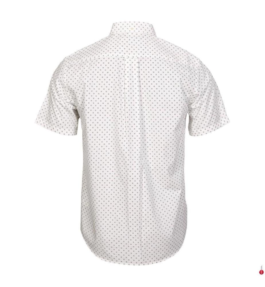 Hemd Regular Fit Micro Print - Eggshell