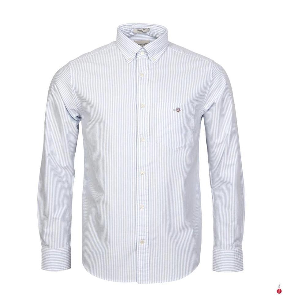 Oxford Classic Fit Streifenhemd - Hellblau