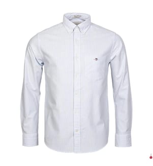Oxford Classic Fit Streifenhemd - Hellblau