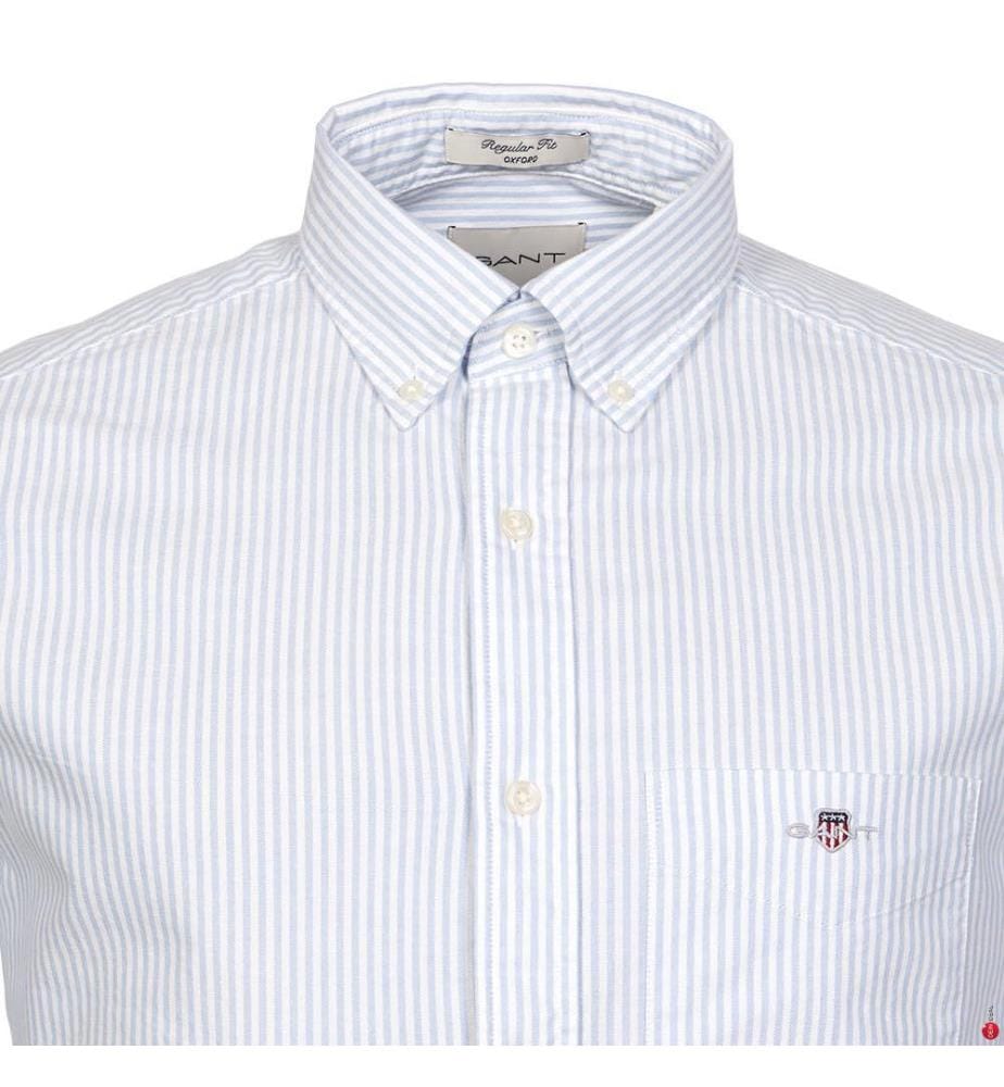 Oxford Classic Fit Streifenhemd - Hellblau