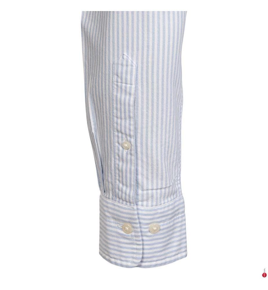 Oxford Classic Fit Streifenhemd - Hellblau