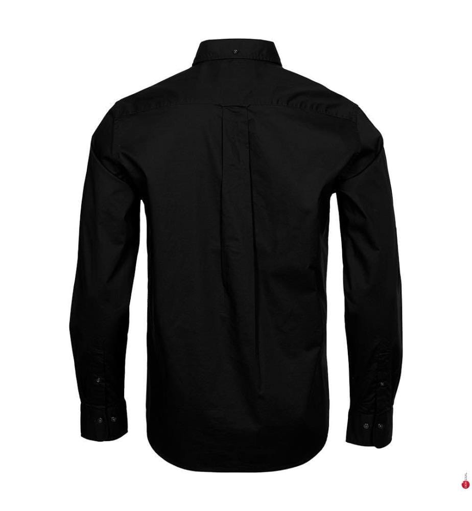 Popeline-Hemd Classic Fit - Schwarz