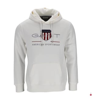 Archive Shield Hoodieshirt - Weiss