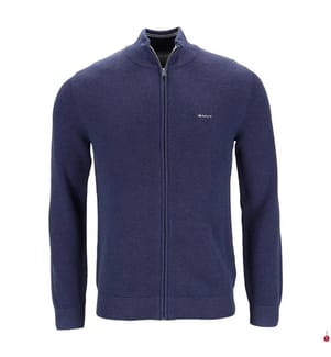 Strickjacke Piqué - Blau