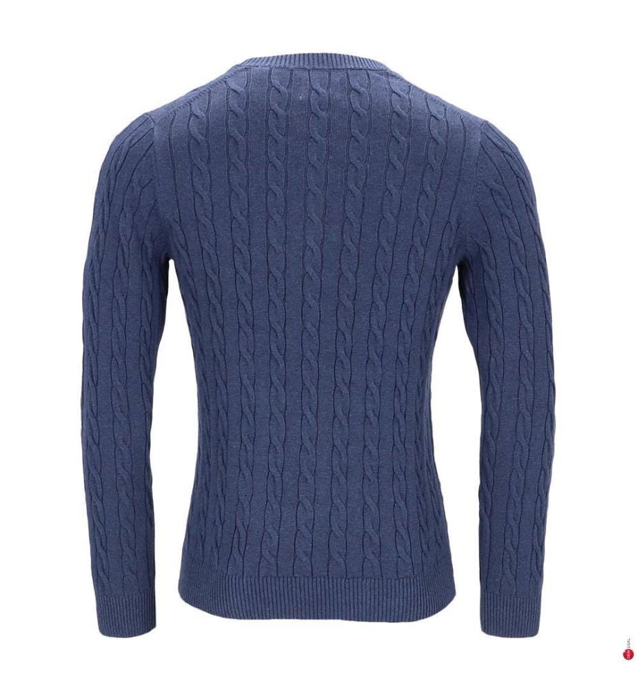 Pull Torsadé - Bleu Foncé