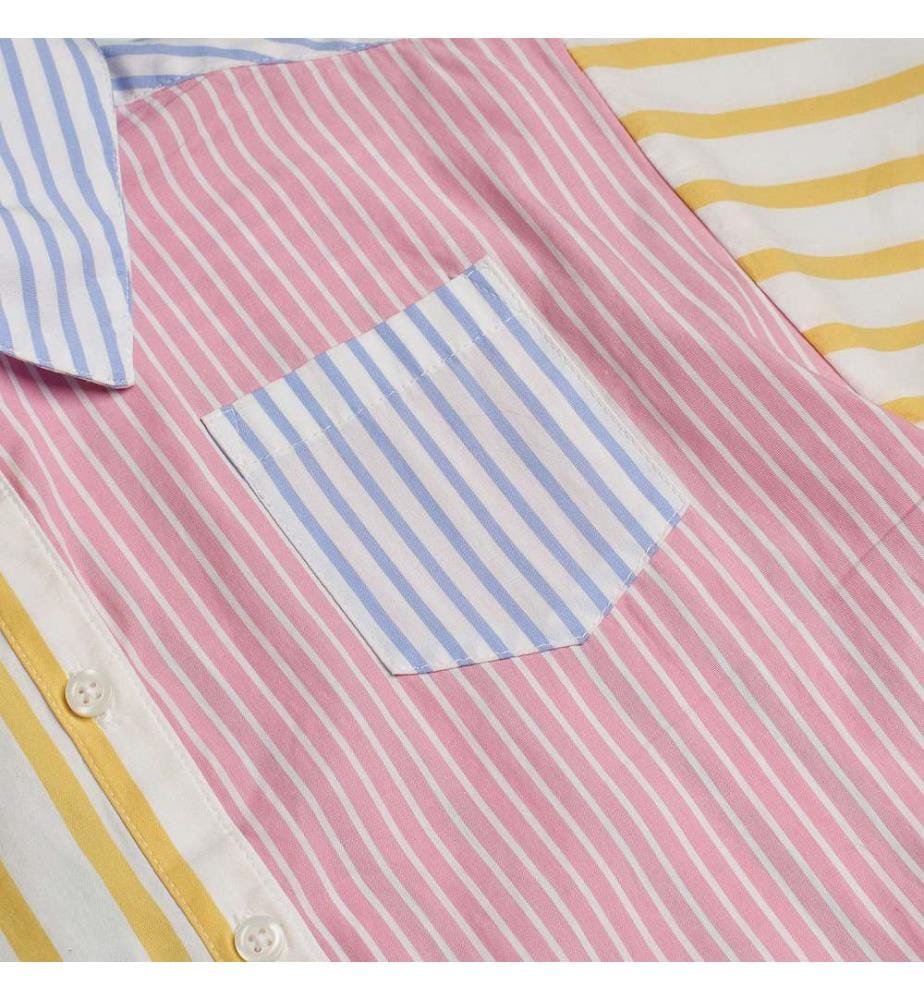 Gestreiftes Shirtkleid 830661 Für Mädchen - Mehrfarbig Gestreift