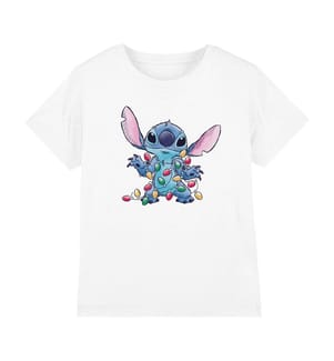 Lilo And Stitch/Christmas Sketch T-Shirt - Weiss