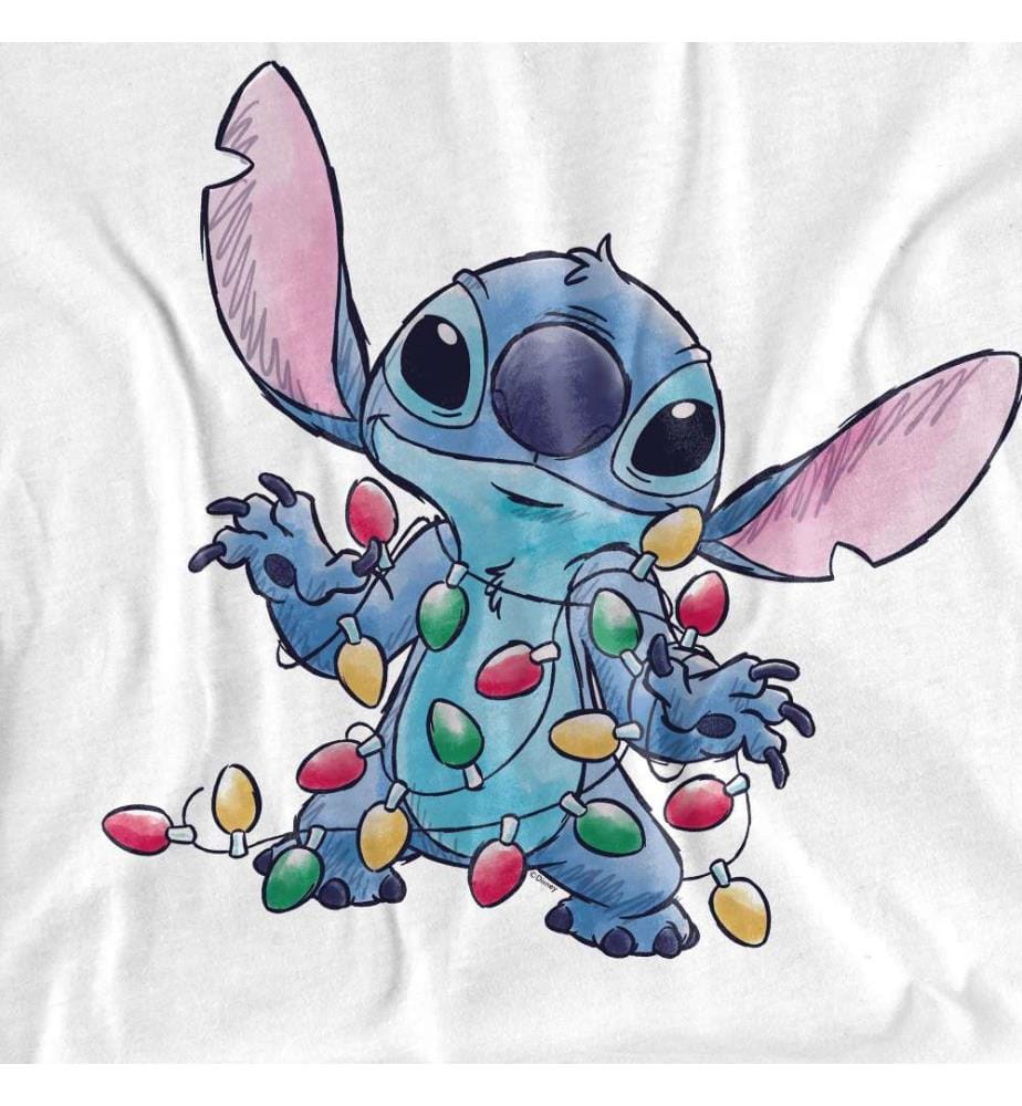 Lilo And Stitch/Christmas Sketch T-Shirt - Weiss