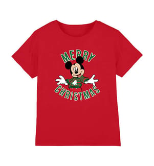 T-Shirt Mickey Mouse Weihnachtspulli Kinder T-Shirt Rot