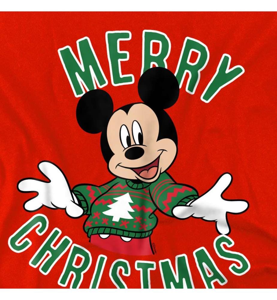 T-Shirt Mickey Mouse Weihnachtspulli Kinder T-Shirt Rot