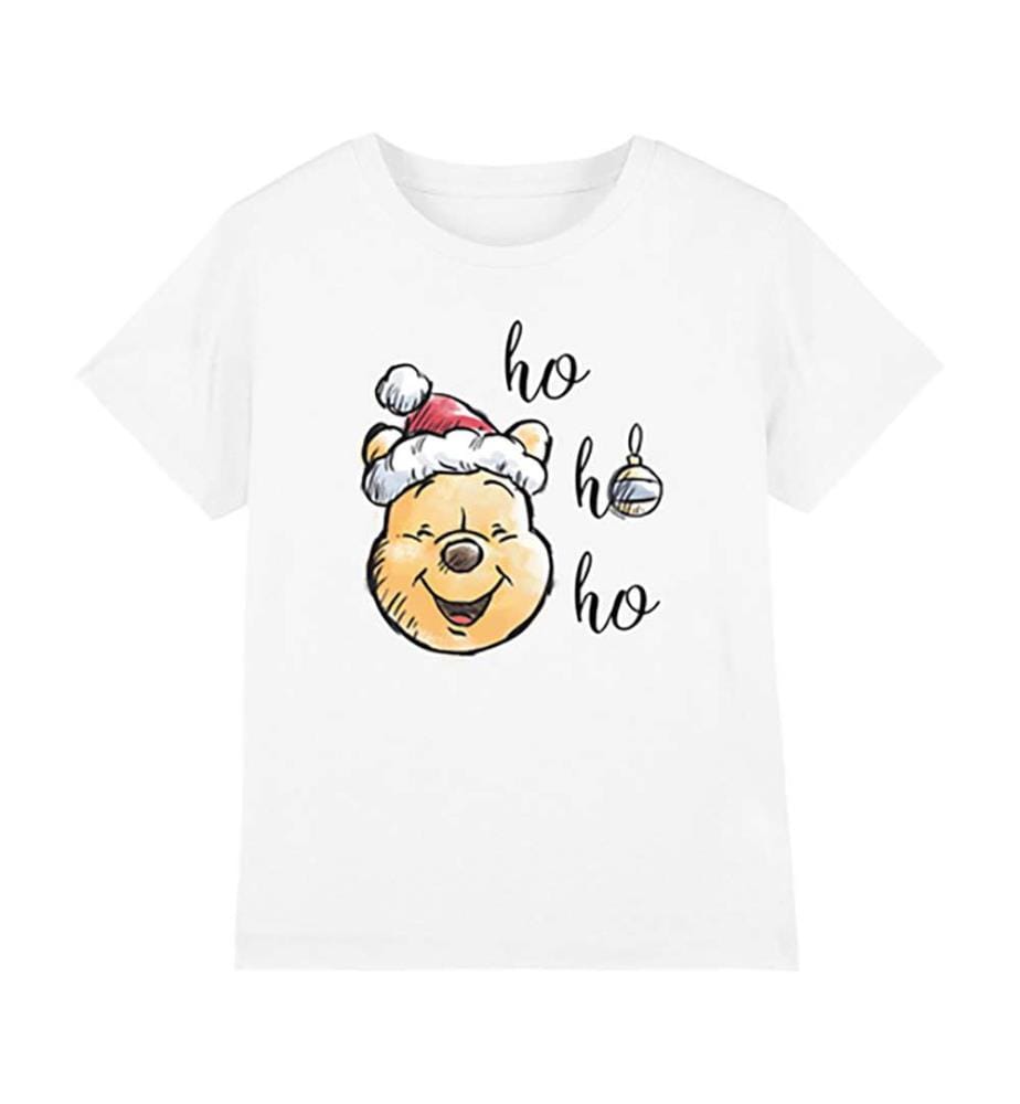 T-Shirt Winnie The Pooh Ho Ho Ho, Merry Christmas  Kids T-Shirt White