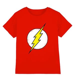 T Shirt Distressed Flash Logo/Jungen - Rot