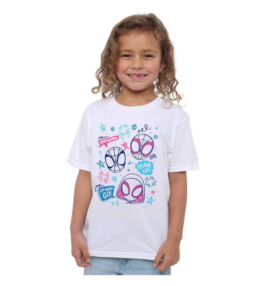 T-Shirt Spidey & seine erstaunlichen Freunde Doodle - Weiss