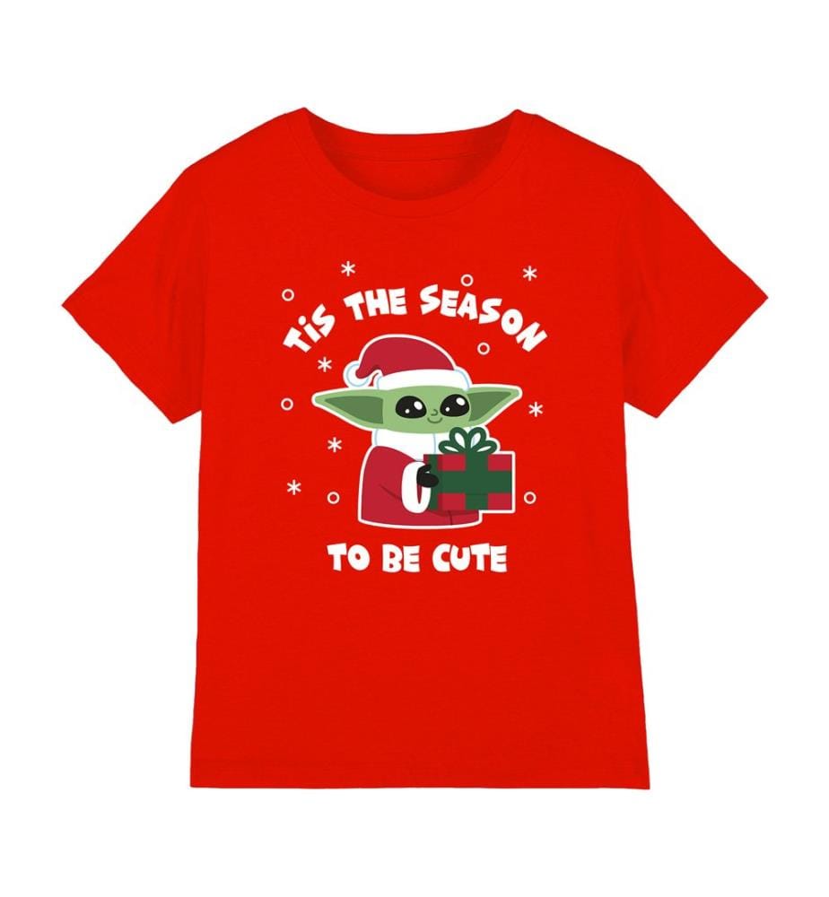 T-Shirt Grogu/Tis The Season - Rot