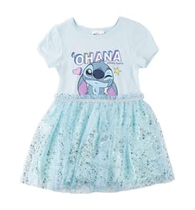 Jersey-Kleid „Fantasie Stitch“ - Hellblau