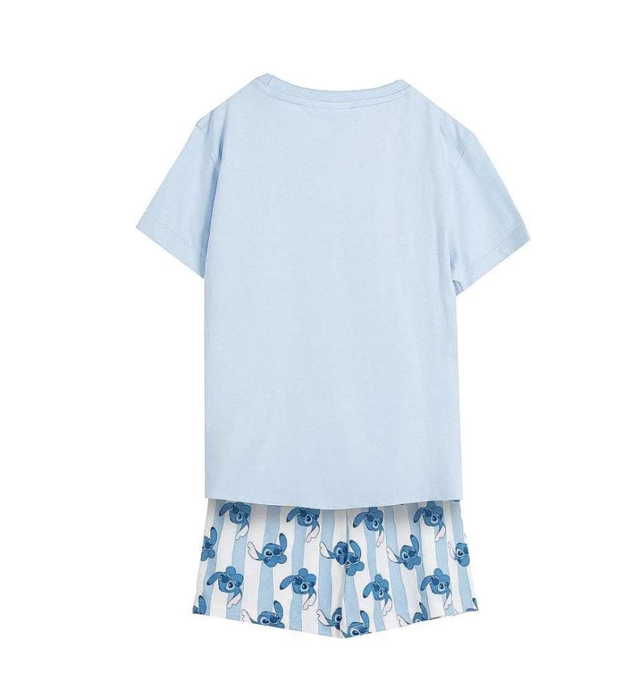 2-teiliges Set: Kurzer Pyjama aus Stitch-Jersey - Blau