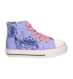 Hohe, vulkanisierte Sneaker „Stitch“ - Blau