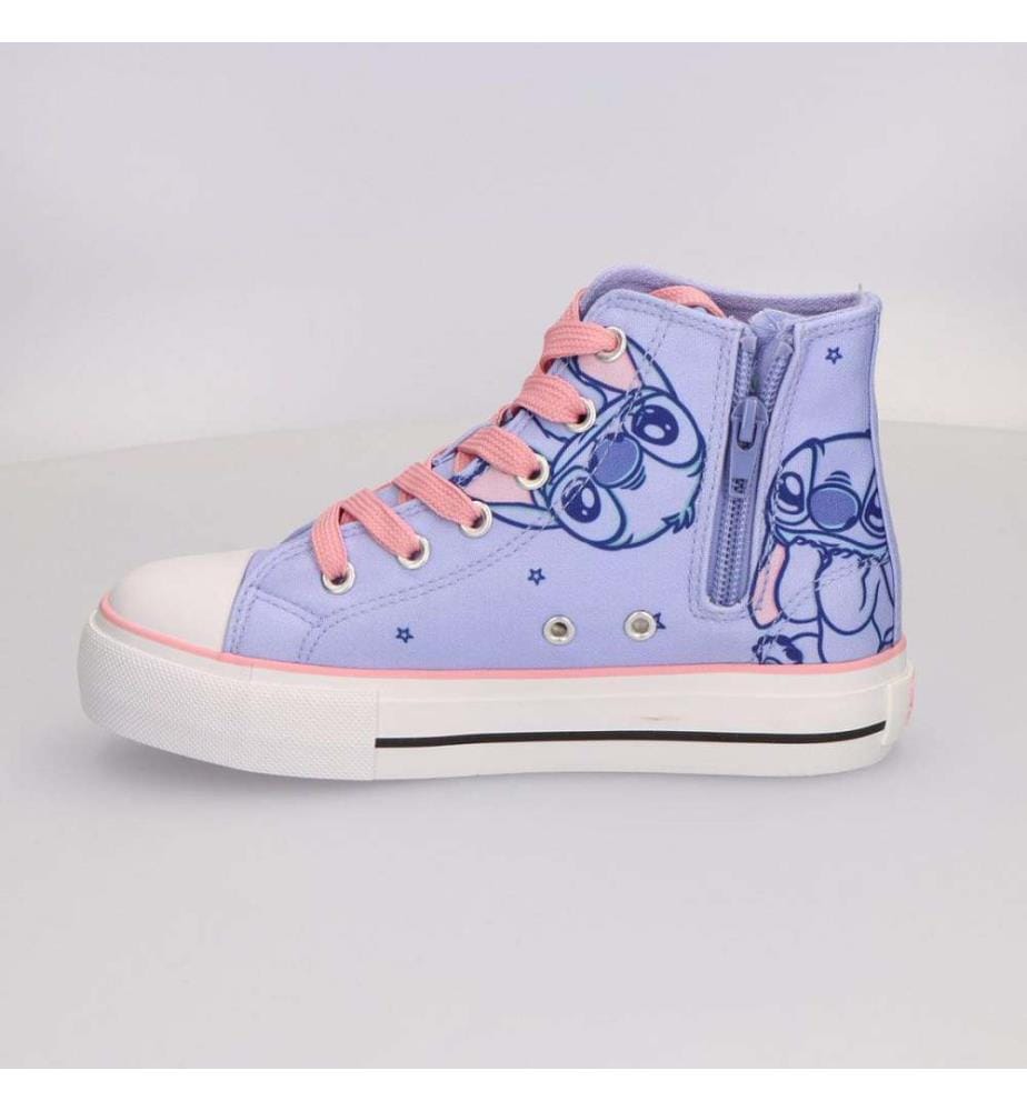 Hohe, vulkanisierte Sneaker „Stitch“ - Blau