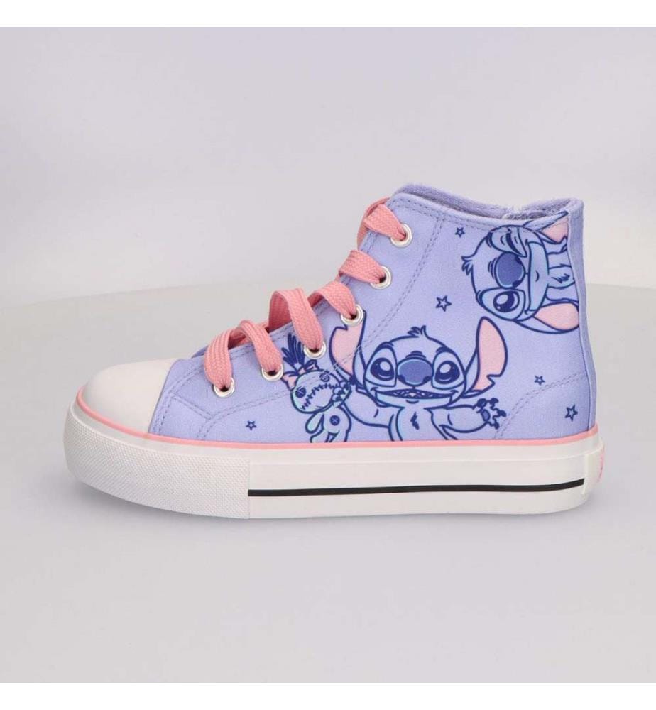 Hohe, vulkanisierte Sneaker „Stitch“ - Blau