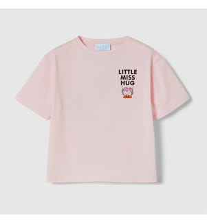 T-Shirt aus bedruckter Baumwolle - Rosa und Lila