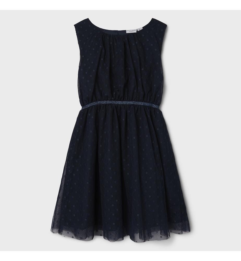 Kurzes Kleid - Dark Sapphire W Tone In Tone Lurex