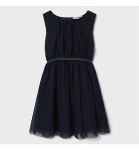 Kurzes Kleid - Dark Sapphire W Tone In Tone Lurex