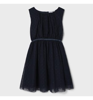 Kurzes Kleid - Dark Sapphire W Tone In Tone Lurex