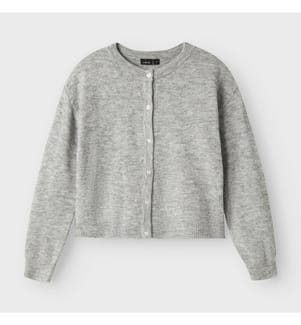 Strickjacke - Light Grey Melange