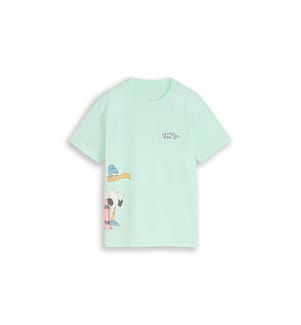 Oversized back-print T-shirt - Light green