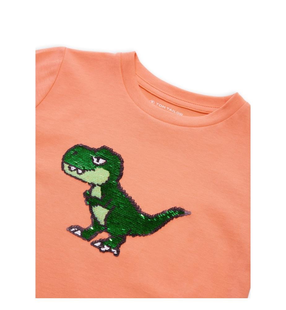 Reversible Sequin T-Shirt - Orange