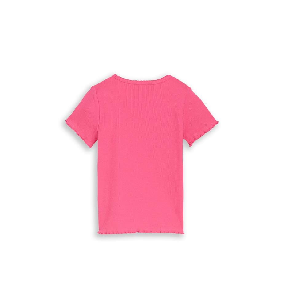 Embroidered T-shirt - Bright pink