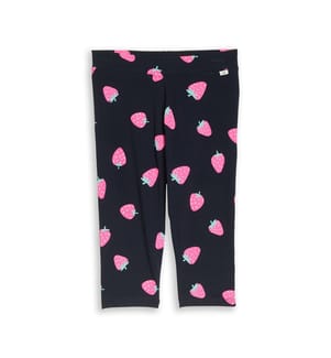 Bedruckte Capri-Leggings - Bedruckt mit grossen Erdbeeren