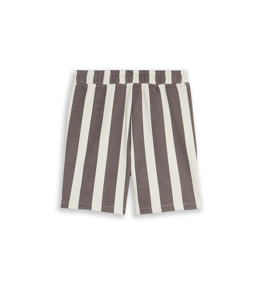 Patterned sweatshirt shorts - Grey and white stripes